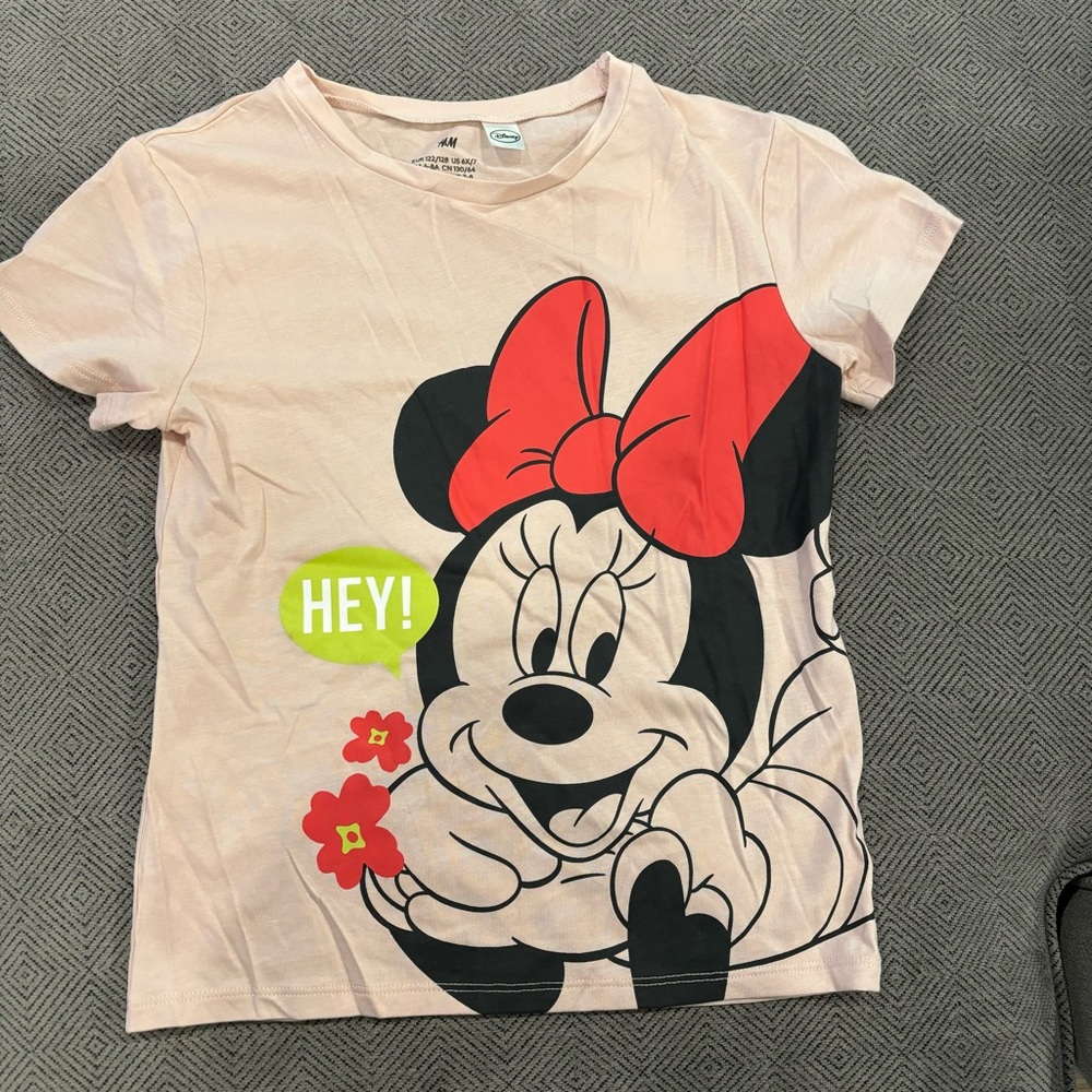 NWT H&M Minnie Mouse Short Sleeve T-shirt 6X/7